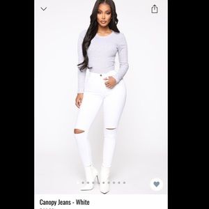 Fashion novas canopy jeans in white